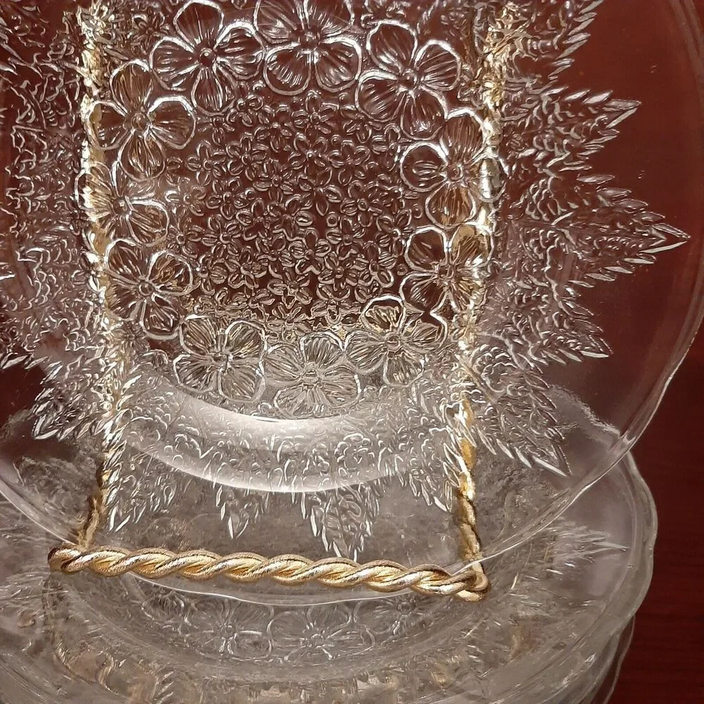 Vintage Kig Indonesia Set of 4 Pressed Glass 6